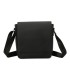T11683 - Bolso para hombre cuadrado con bolsillo trasero y cierre de botón y solapa grande