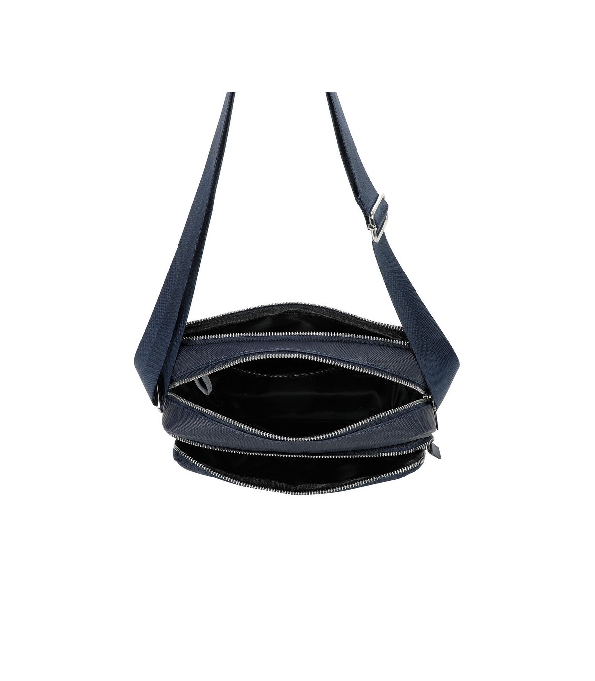 T11687 - Bolso cruzado con bandolera larga y 3 compartimentos
