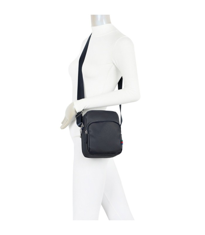 T11688 - Bolso bandolera para caballero con bolsillo trasero y gran compartimento interior
