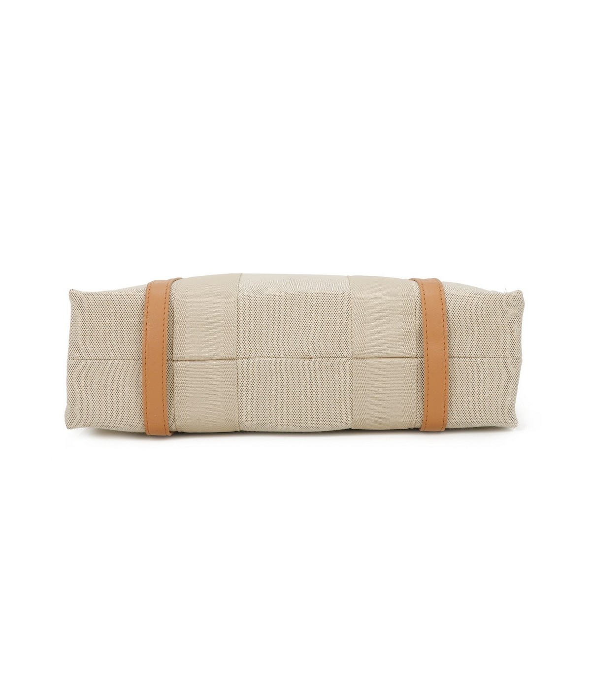 T11703 - Bolso doble y bandolera efecto de cañamo de Playa para mujer