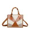 T11705 - Bolso para mujer con bandolera y pañuelo  motivos geométricos de varios colores