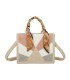 T11705 - Bolso para mujer con bandolera y pañuelo  motivos geométricos de varios colores
