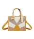 T11705 - Bolso para mujer con bandolera y pañuelo  motivos geométricos de varios colores