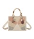 T11705 - Bolso para mujer con bandolera y pañuelo  motivos geométricos de varios colores