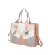 T11706 - Bolso de motivo triangular de colores para mujer con asa y pañuelo muy bonito