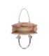 T11706 - Bolso de motivo triangular de colores para mujer con asa y pañuelo muy bonito
