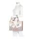 T11706 - Bolso de motivo triangular de colores para mujer con asa y pañuelo muy bonito