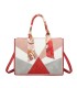 T11706 - Bolso de motivo triangular de colores para mujer con asa y pañuelo muy bonito