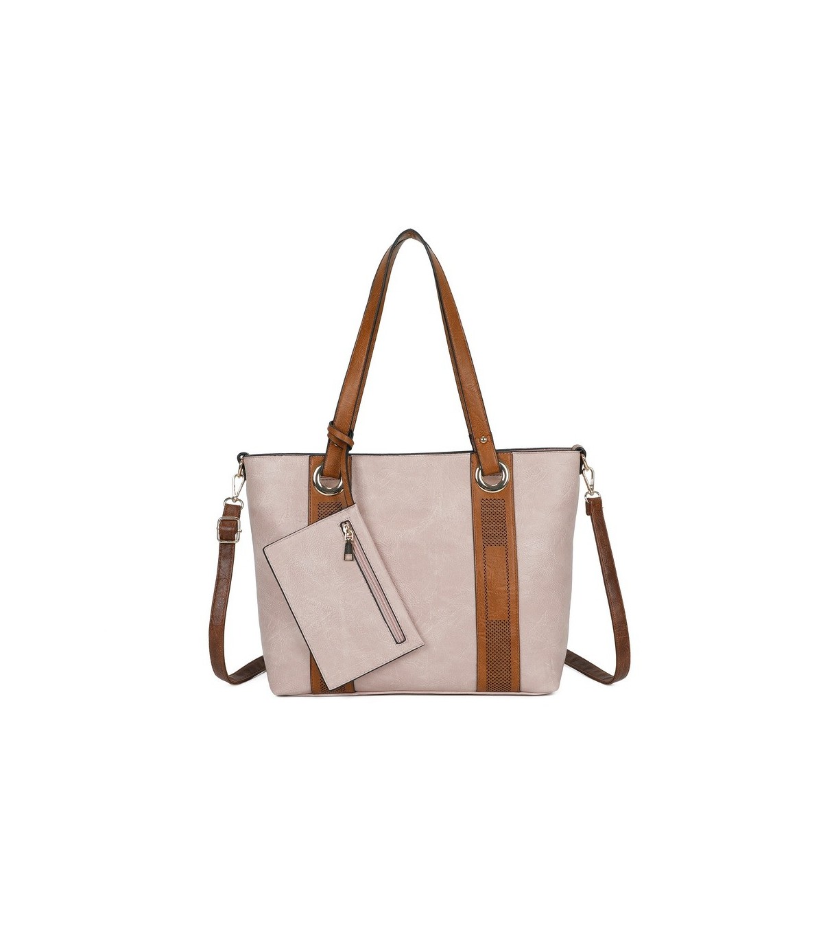 T11707 - Bolso con monedero interior bandolera y bolsillo trasero para mujer muy espacioso