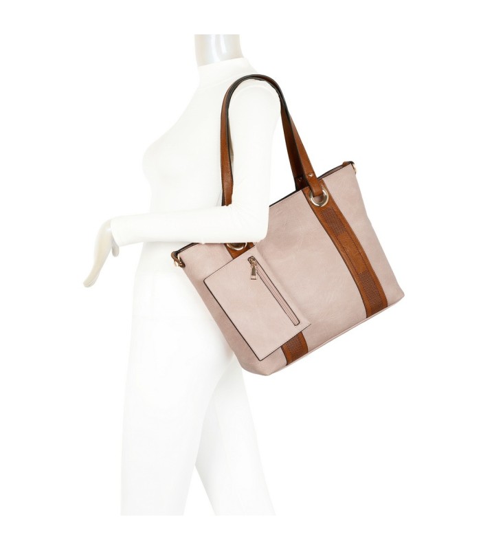 T11707 - Bolso con monedero interior bandolera y bolsillo trasero para mujer muy espacioso