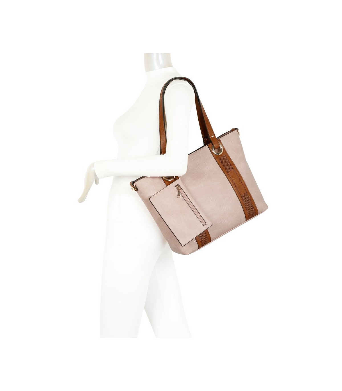 T11707 - Bolso con monedero interior bandolera y bolsillo trasero para mujer muy espacioso