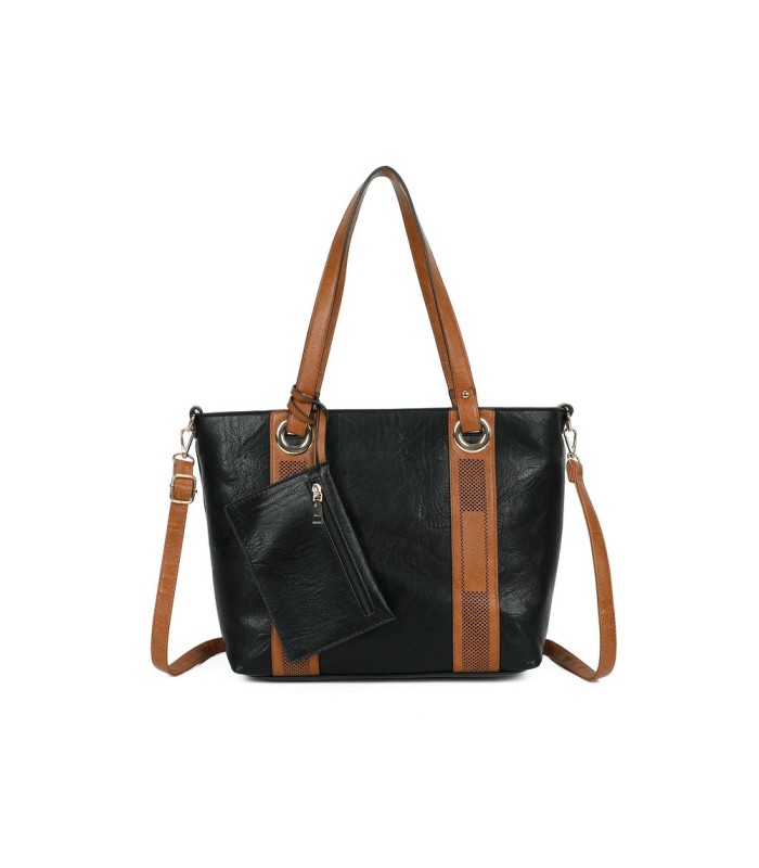 T11707 - Bolso con monedero interior bandolera y bolsillo trasero para mujer muy espacioso