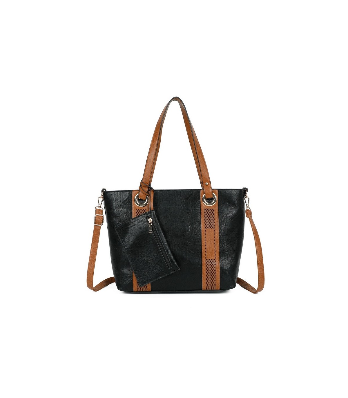 T11707 - Bolso con monedero interior bandolera y bolsillo trasero para mujer muy espacioso