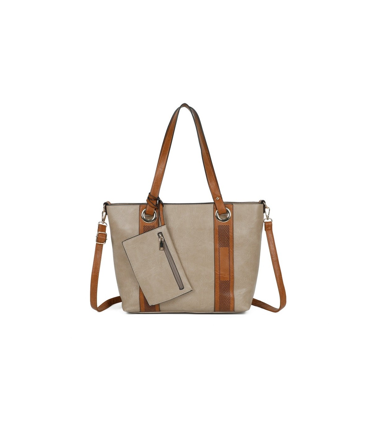 T11707 - Bolso con monedero interior bandolera y bolsillo trasero para mujer muy espacioso