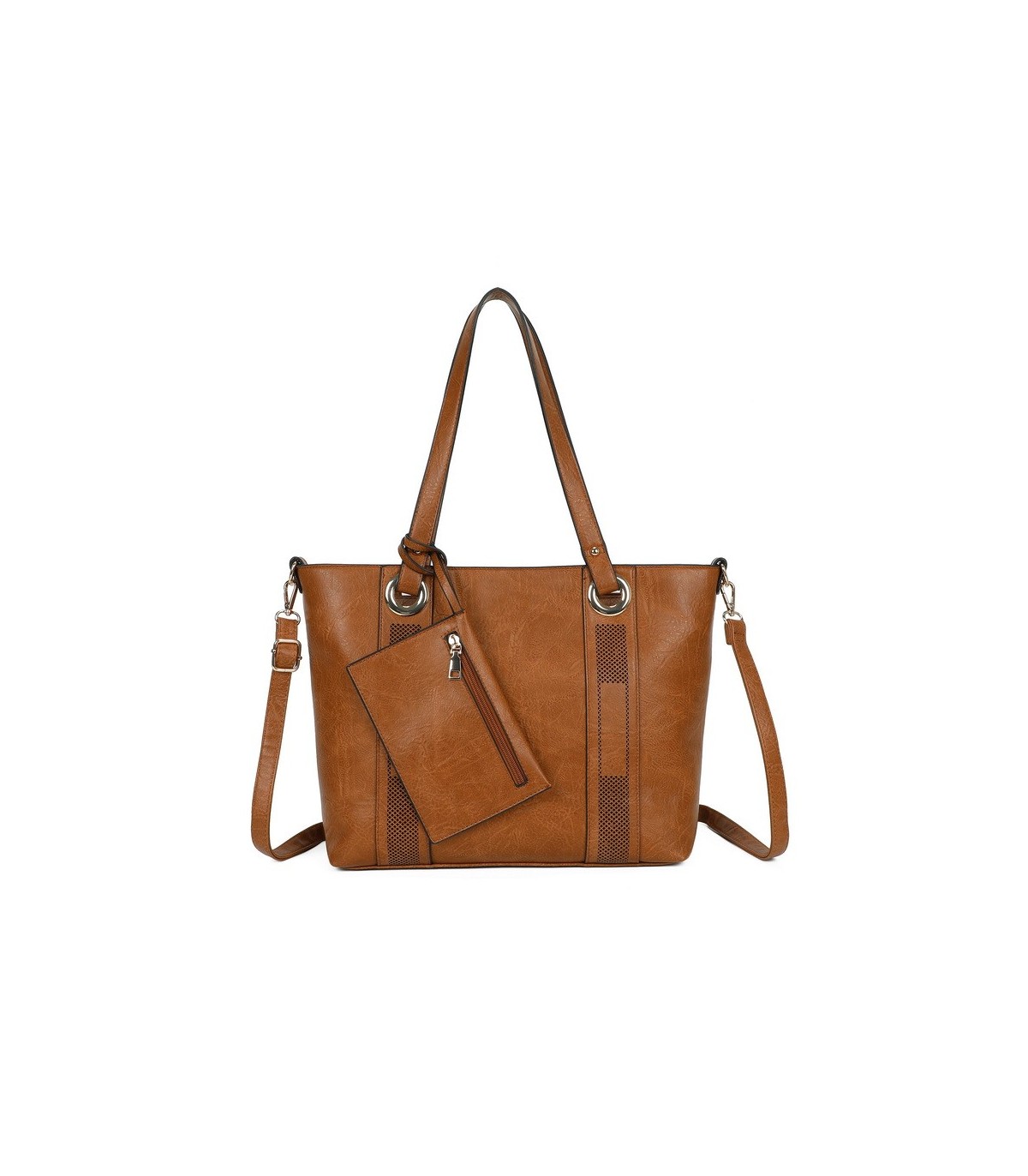 T11707 - Bolso con monedero interior bandolera y bolsillo trasero para mujer muy espacioso