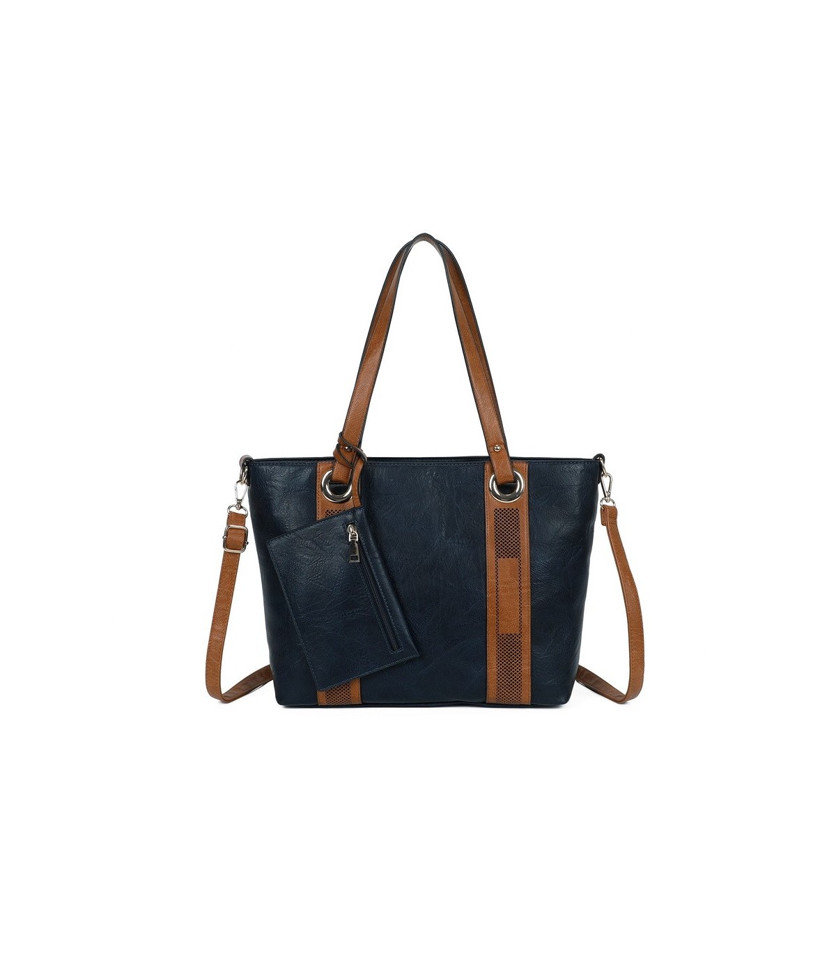 T11707 - Bolso con monedero interior bandolera y bolsillo trasero para mujer muy espacioso