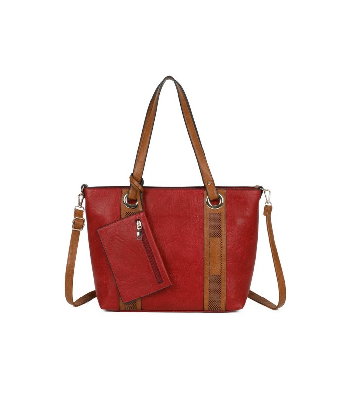 T11707 - Bolso con monedero interior bandolera y bolsillo trasero para mujer muy espacioso