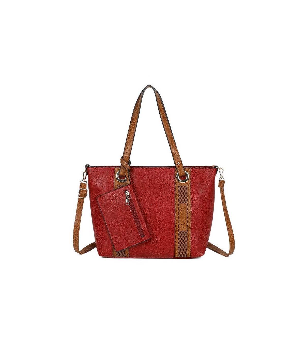 T11707 - Bolso con monedero interior bandolera y bolsillo trasero para mujer muy espacioso
