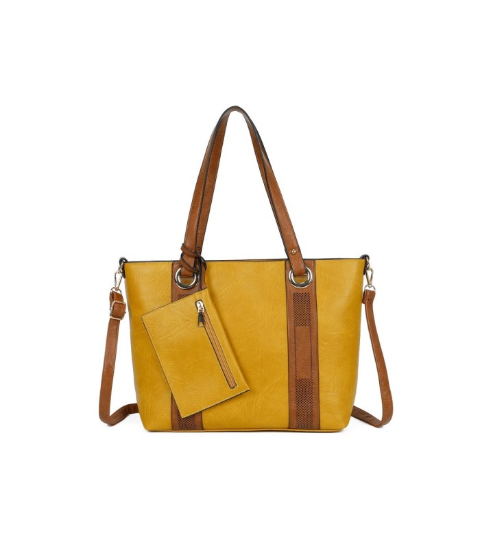T11707 - Bolso con monedero interior bandolera y bolsillo trasero para mujer muy espacioso