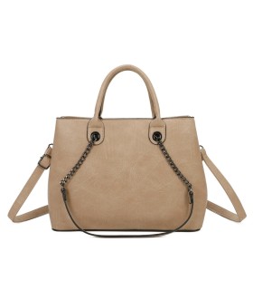T11710 - Bolso de mano con asas de cadena y bandolera cruzada