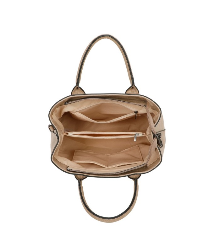 T11710 - Bolso de mano con asas de cadena y bandolera cruzada