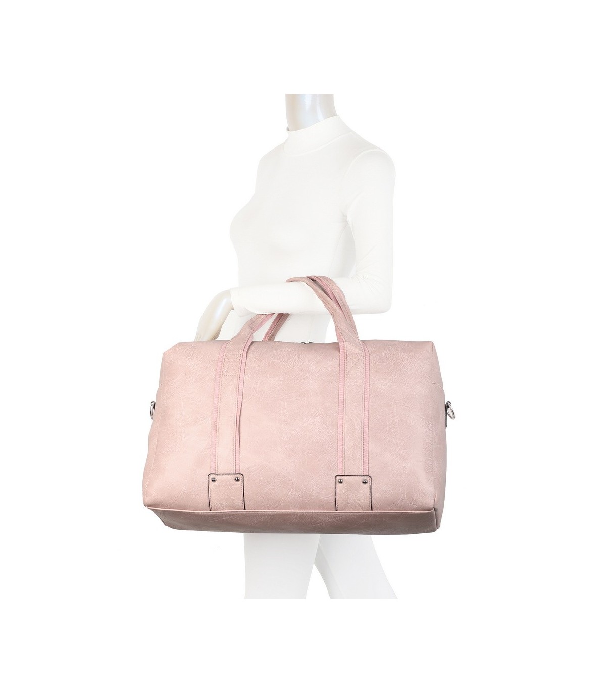 T11713 - Bolso de viaje grande con asas y bandolera amplio espacio interior