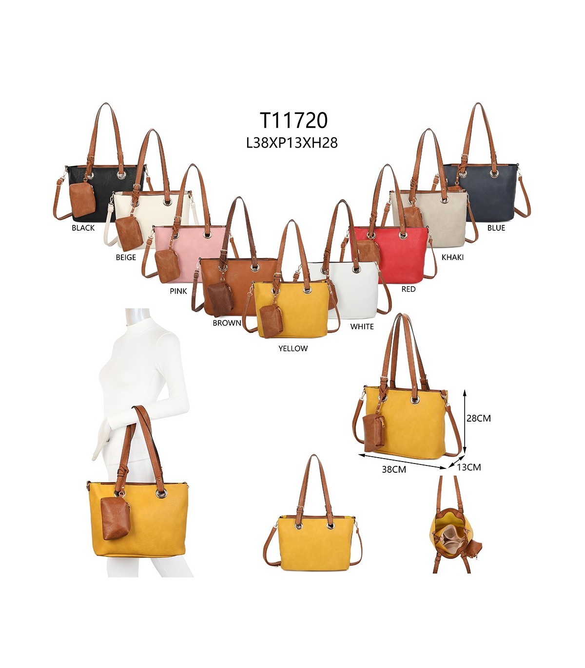 T11720 - Bolso con monedero a juego asa y bandolera