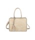 T11731 - Bolso de mano con borla del mismo color tamaño cuadrado para mujer