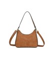 T11732 - Bolso hobo con asa grande para llevarlo en el hombro o con bandolera con textura de plantas