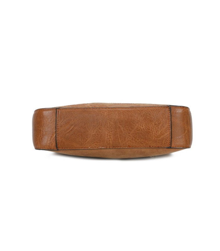 T11732 - Bolso hobo con asa grande para llevarlo en el hombro o con bandolera con textura de plantas