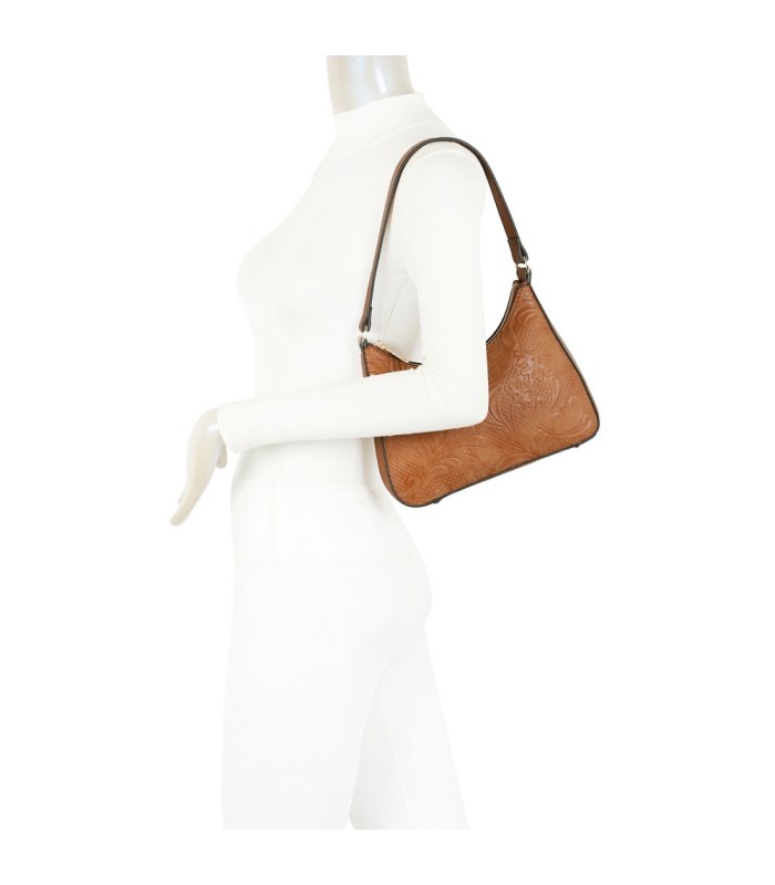 T11732 - Bolso hobo con asa grande para llevarlo en el hombro o con bandolera con textura de plantas