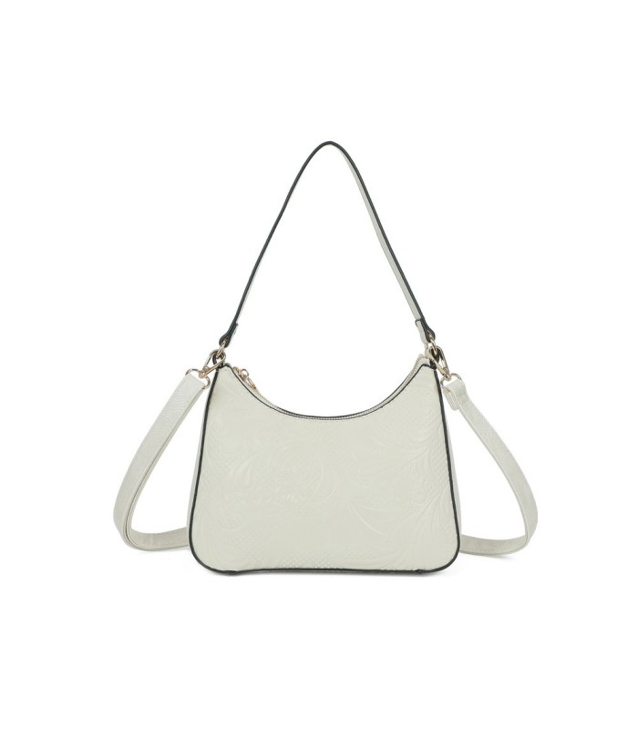 T11732 - Bolso hobo con asa grande para llevarlo en el hombro o con bandolera con textura de plantas