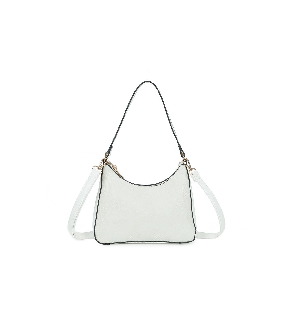 T11732 - Bolso hobo con asa grande para llevarlo en el hombro o con bandolera con textura de plantas