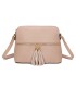 T11524 - Bolso con borla y bandolera con bolsillos delanteros
