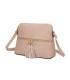 T11524 - Bolso con borla y bandolera con bolsillos delanteros