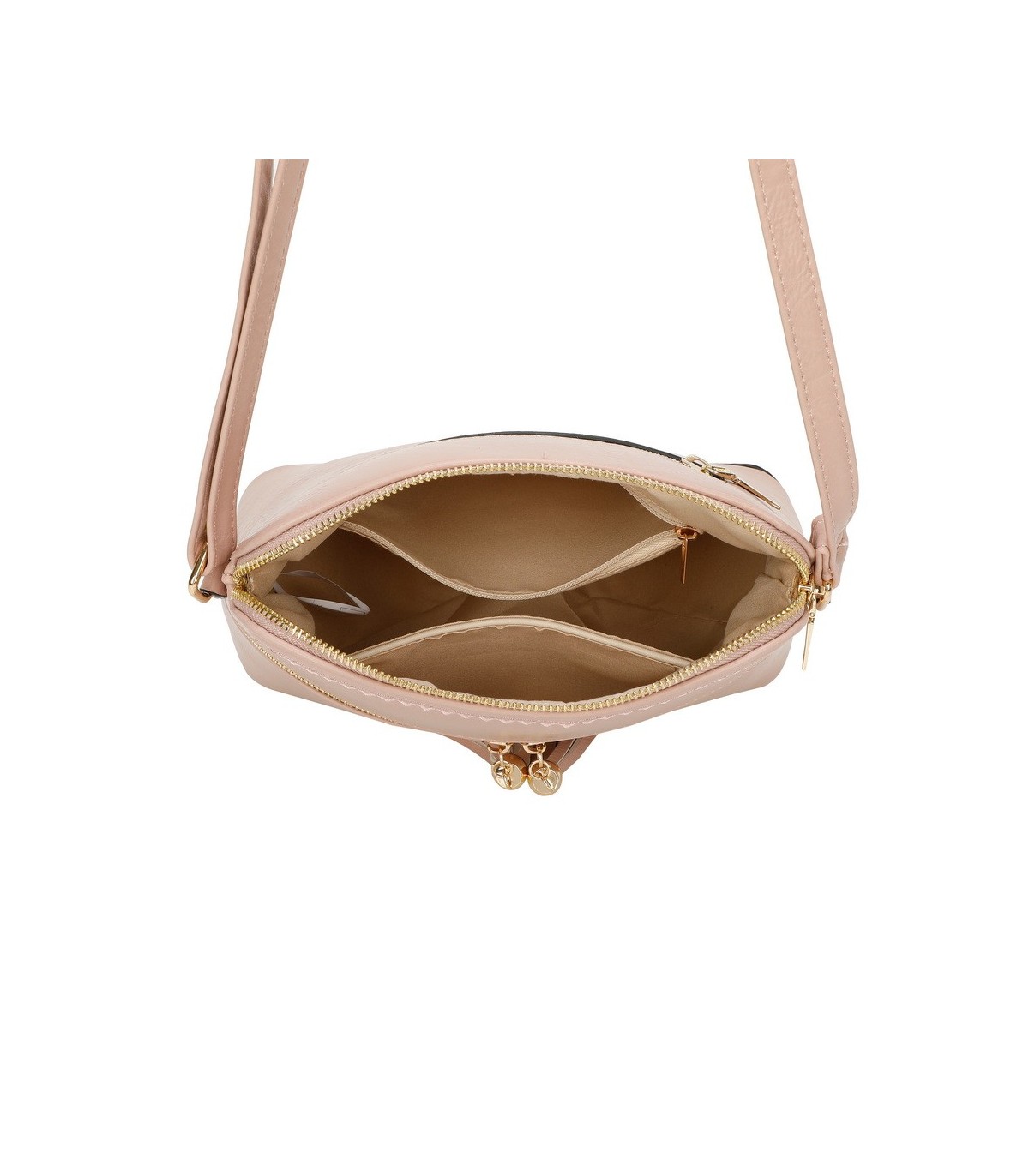 T11524 - Bolso con borla y bandolera con bolsillos delanteros