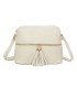 T11524 - Bolso con borla y bandolera con bolsillos delanteros