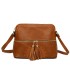 T11524 - Bolso con borla y bandolera con bolsillos delanteros