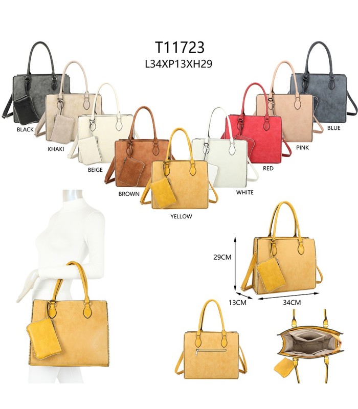 T11723 - Bolso de hombro con monedero ajustable a juego
