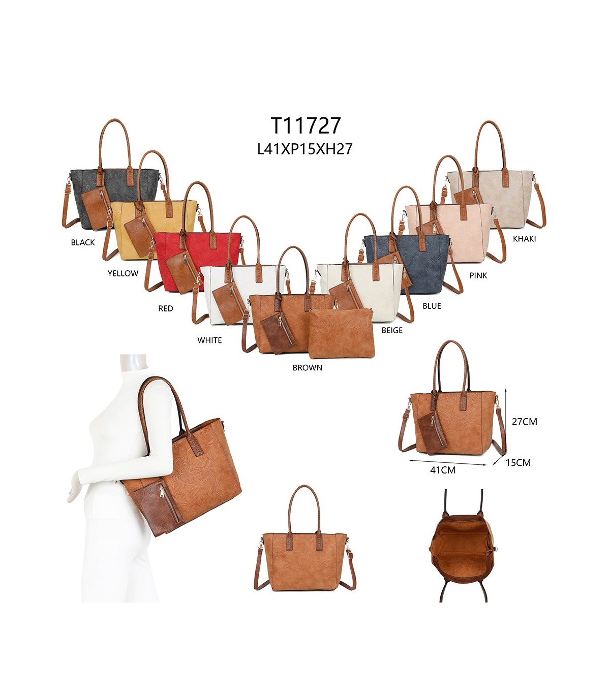 T11727 - Bolso para el hombro con monedero