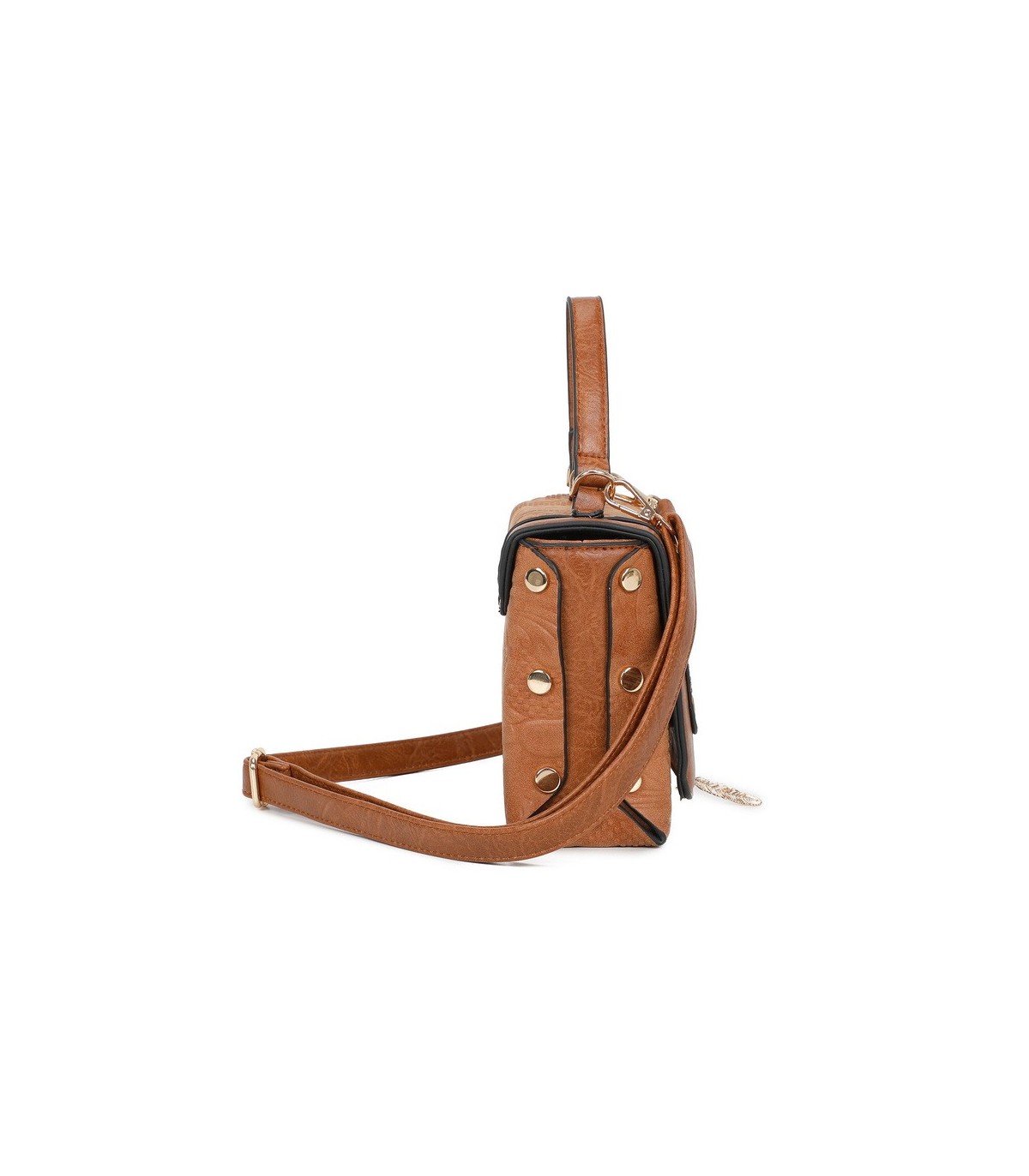 T11729 - Bolso de solapa con cierre de pestillo bandolera a juego