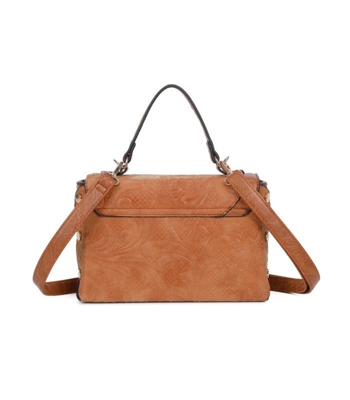 T11729 - Bolso de solapa con cierre de pestillo bandolera a juego