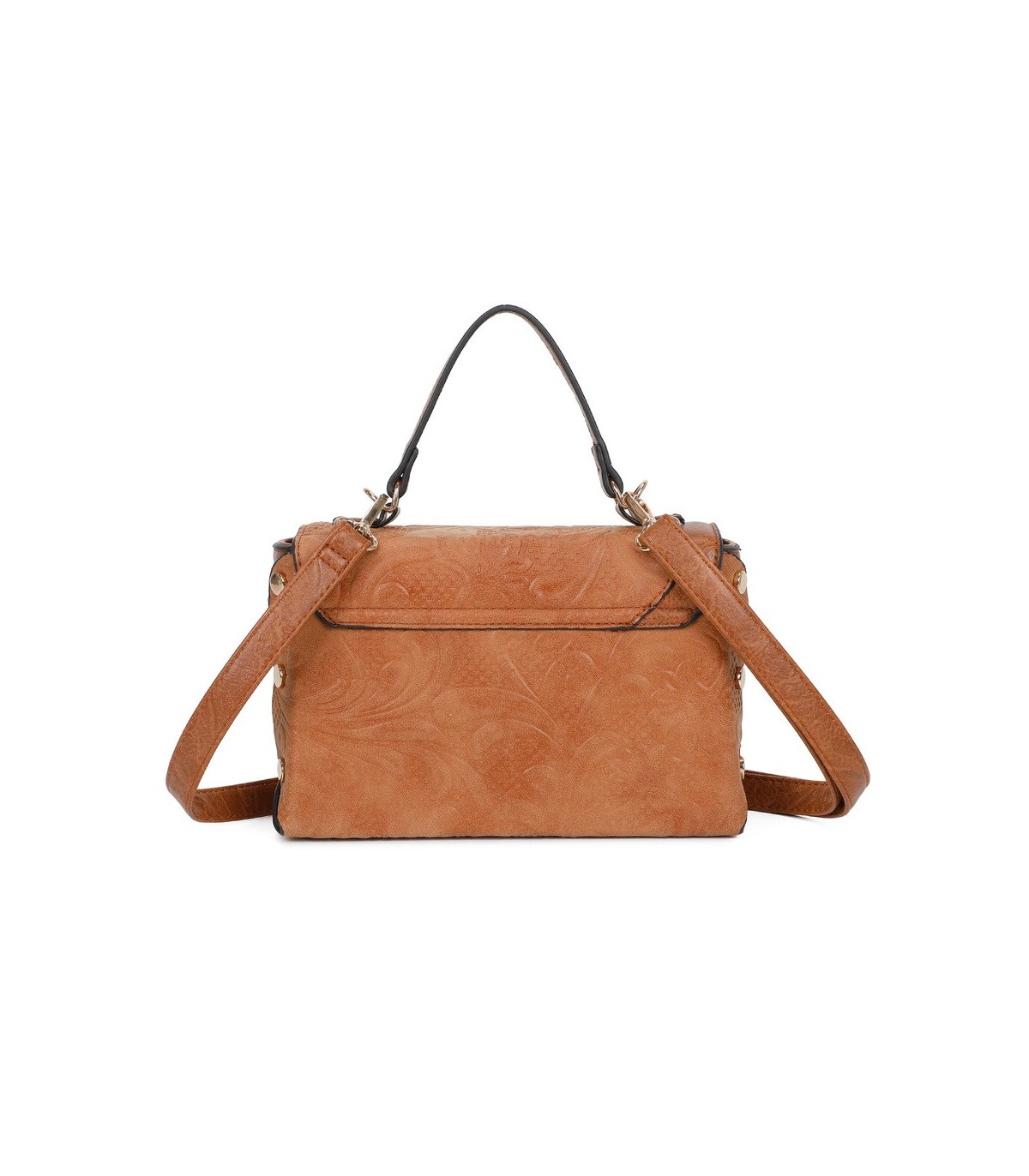 T11729 - Bolso de solapa con cierre de pestillo bandolera a juego