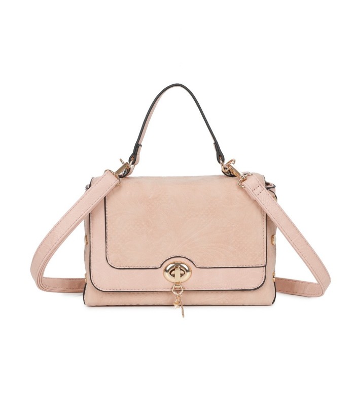 T11729 - Bolso de solapa con cierre de pestillo bandolera a juego