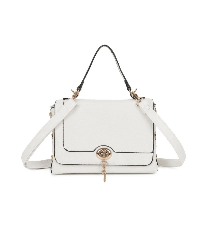 T11729 - Bolso de solapa con cierre de pestillo bandolera a juego