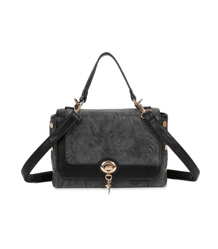T11729 - Bolso de solapa con cierre de pestillo bandolera a juego
