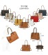 T11730 - Bolso rectangular con borla y gran capacidad con textura de patrón de hojas