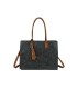 T11730 - Bolso rectangular con borla y gran capacidad con textura de patrón de hojas