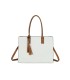 T11730 - Bolso rectangular con borla y gran capacidad con textura de patrón de hojas