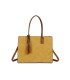T11730 - Bolso rectangular con borla y gran capacidad con textura de patrón de hojas
